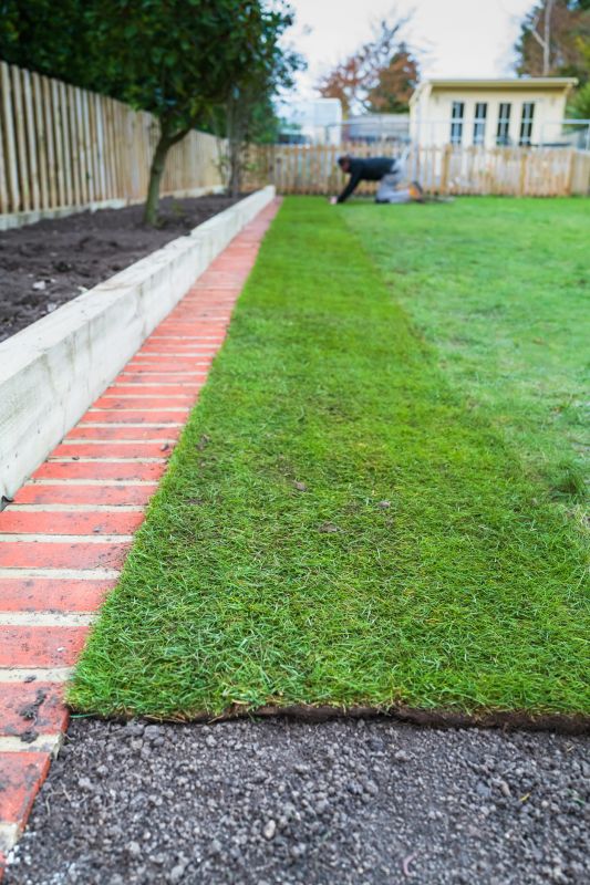 Metal Lawn Edging Installation detail
