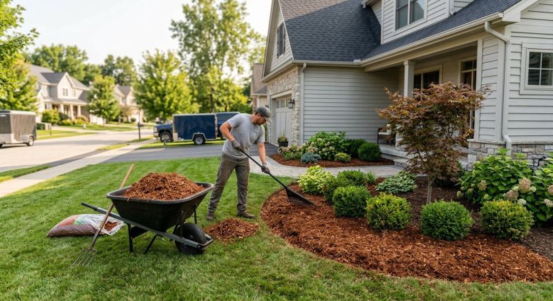 Pine Bark Mulch Installation in Ventura County, CA